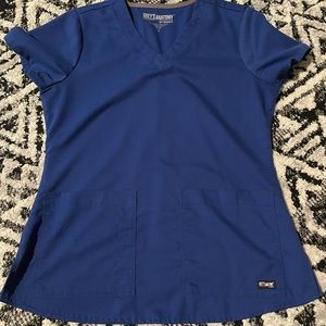 Greys Anatomy like new royal blue scrubs set size S top size M bottoms